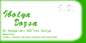 ibolya dozsa business card